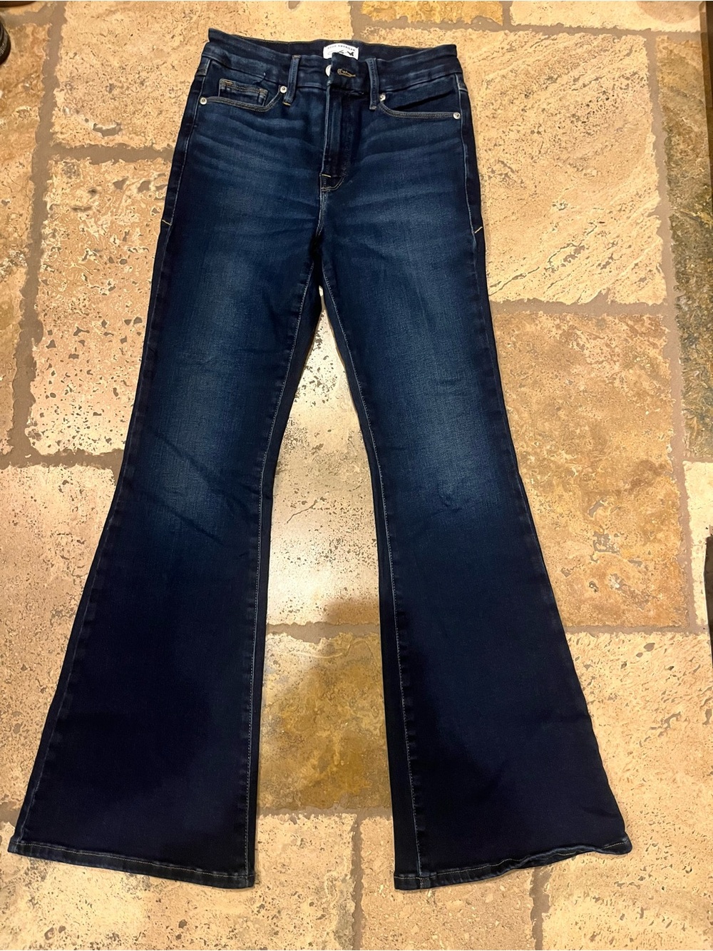 Good American Dark Indigo Flare Jeans